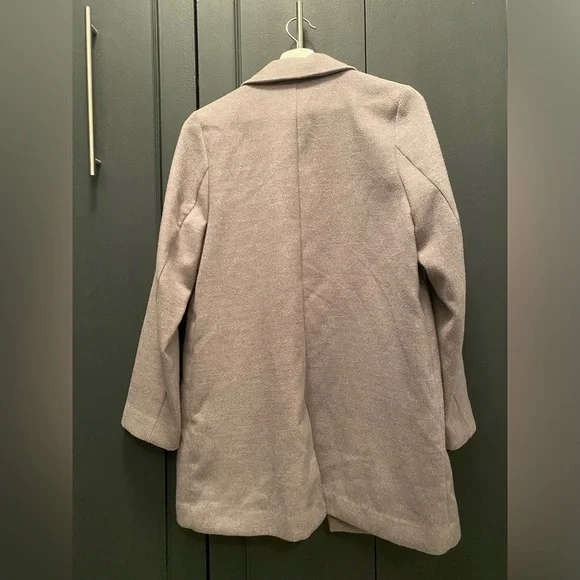 H&M - Double Breasted Coat in Light Grey - Size 2 - Picture 9 of 11
